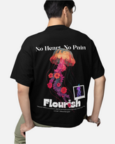 Flourish Black Oversized T-shirt