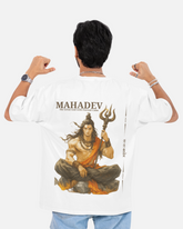 Mahadev White Oversized T-shirt
