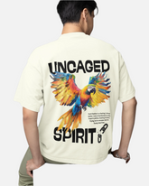 Uncaged Spirit Off White Oversized T-shirt