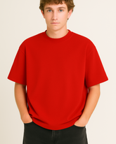 Everyday Oversized Tee- Red