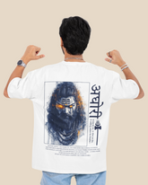 Aghori Shiva White Oversized T-shirt