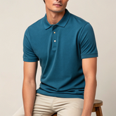 Petrol Blue Polo T-shirt