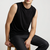 Everyday Sleeveless T-shirt- Black