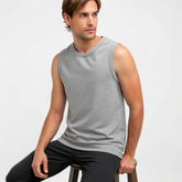Everyday Sleeveless T-shirt- Gray Melange