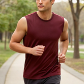 Everyday Sleeveless T-shirt- Maroon