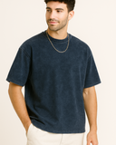 Navy Acid Washed Oversized T-shirt