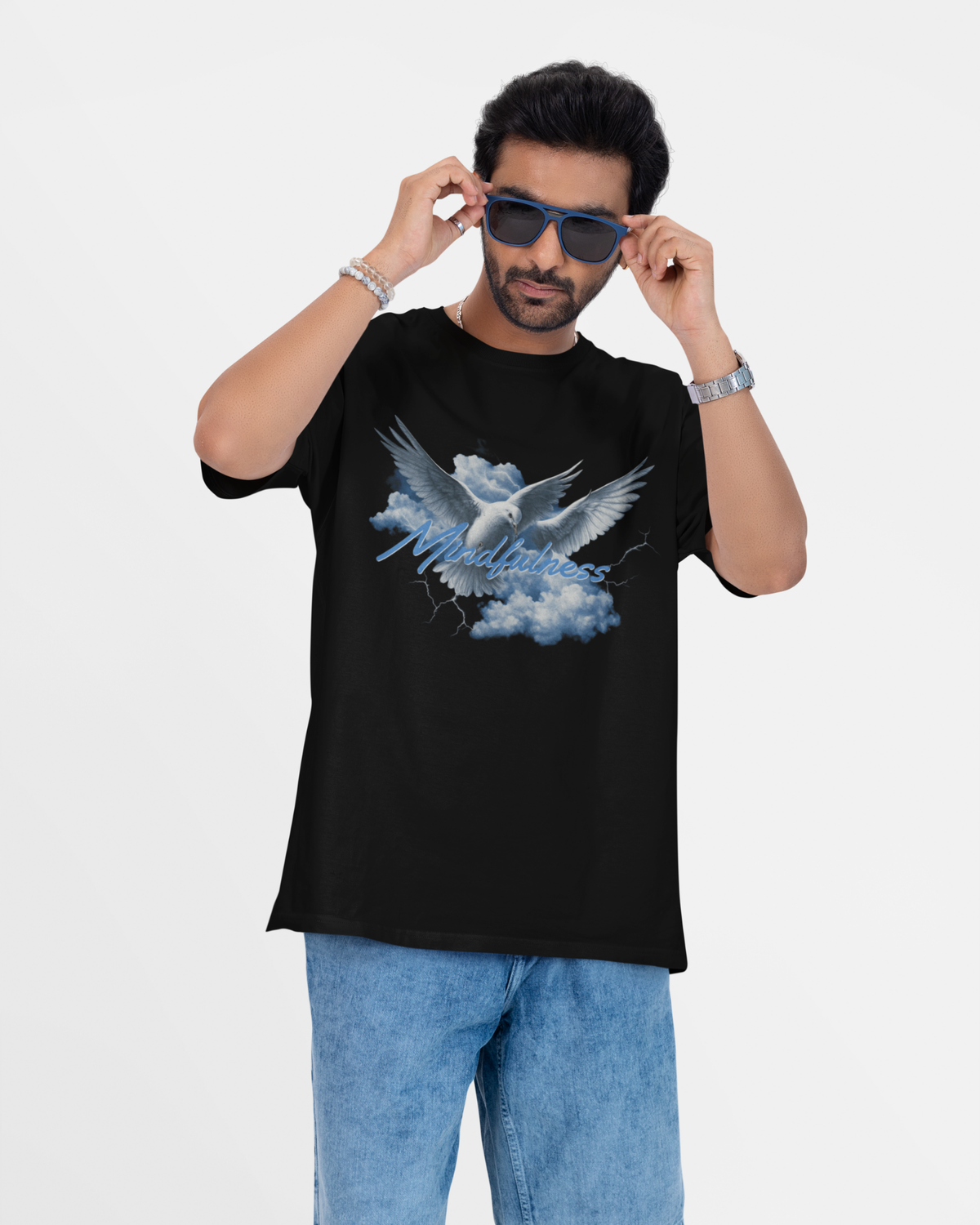 Mindfulness Black Oversized T-shirt