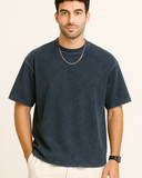 Navy Acid Washed Oversized T-shirt
