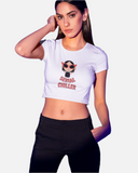 Serial Chiller White Crop Top