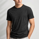 Black Melange Basic T-shirt