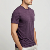 Purple Melange Basic T-shirt
