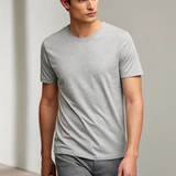 Gray Melange Basic T-shirt