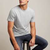 Gray Melange Basic T-shirt