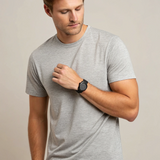 Gray Melange Basic T-shirt