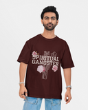 Spiritual Gangster Maroon Oversized T-shirt