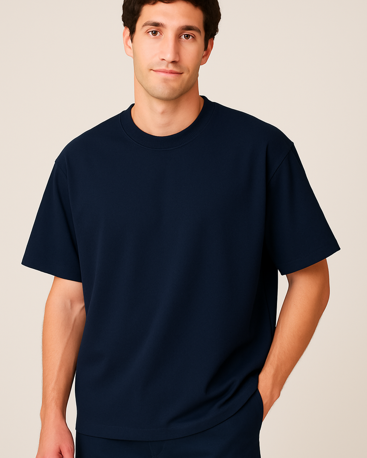 Everyday Oversized Tee- Navy Blue