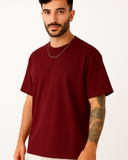 Everyday Oversized Tee- Maroon