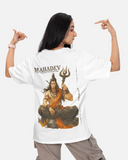 Mahadev White Oversized T-shirt