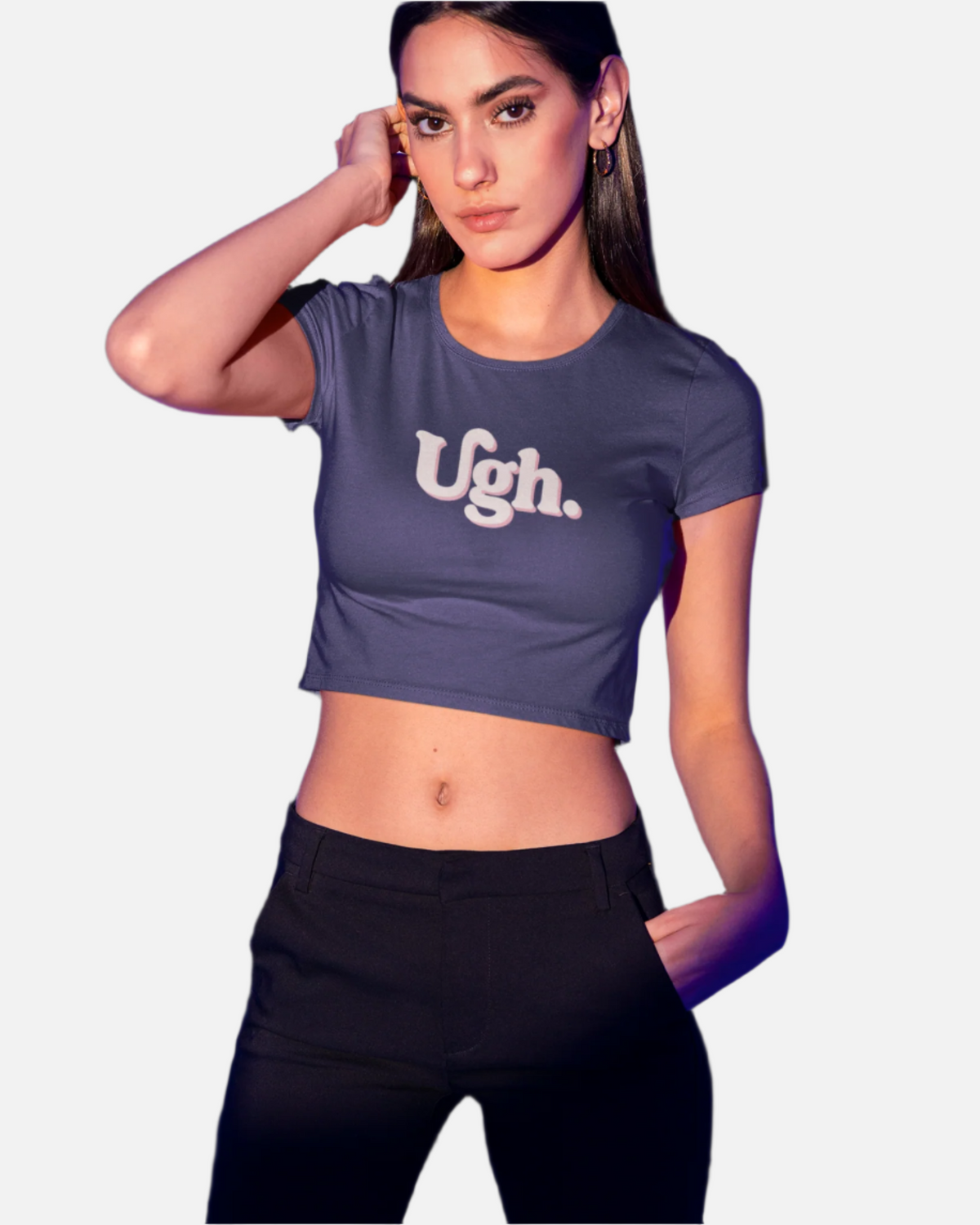 Ugh Navy Blue Crop Top