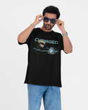 Charged Black Oversized T-shirt