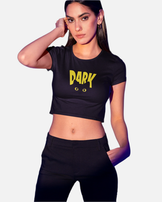 Dark Black Crop Top