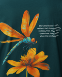 Bloom Petrol Blue Oversized T-shirt