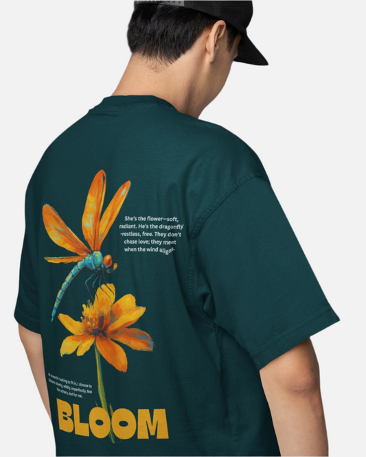 Bloom Petrol Blue Oversized T-shirt