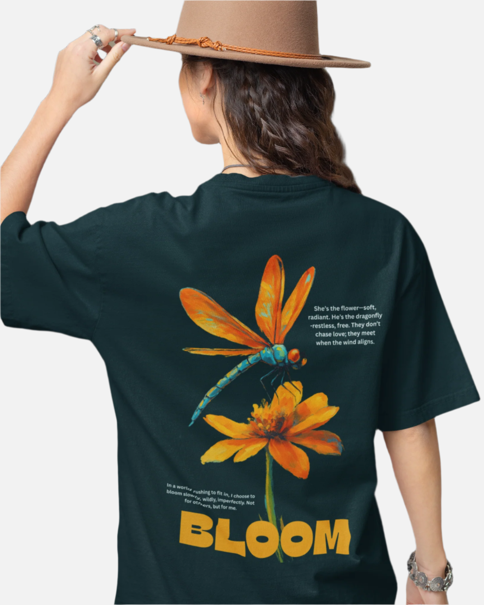 Bloom Petrol Blue Oversized T-shirt
