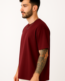 Everyday Oversized Tee- Maroon