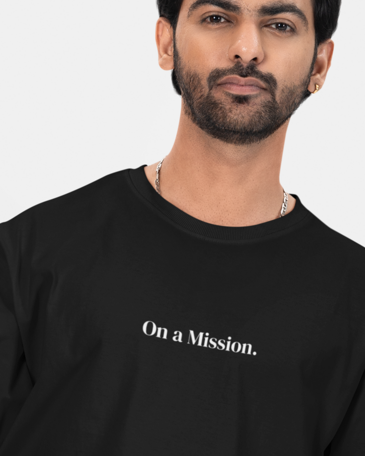 On a Mission Black Oversized T-shirt