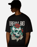 Dream Big Black Oversized T-shirt