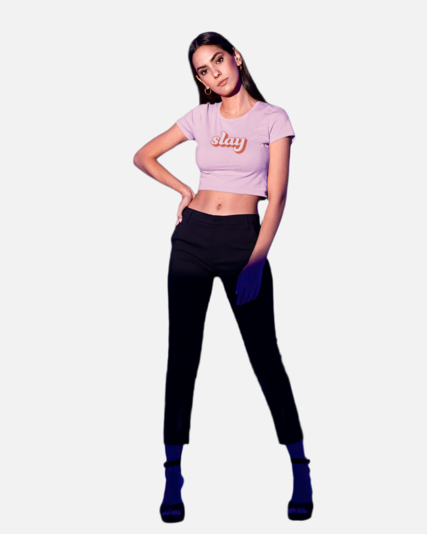 Slay Baby Pink Crop Top