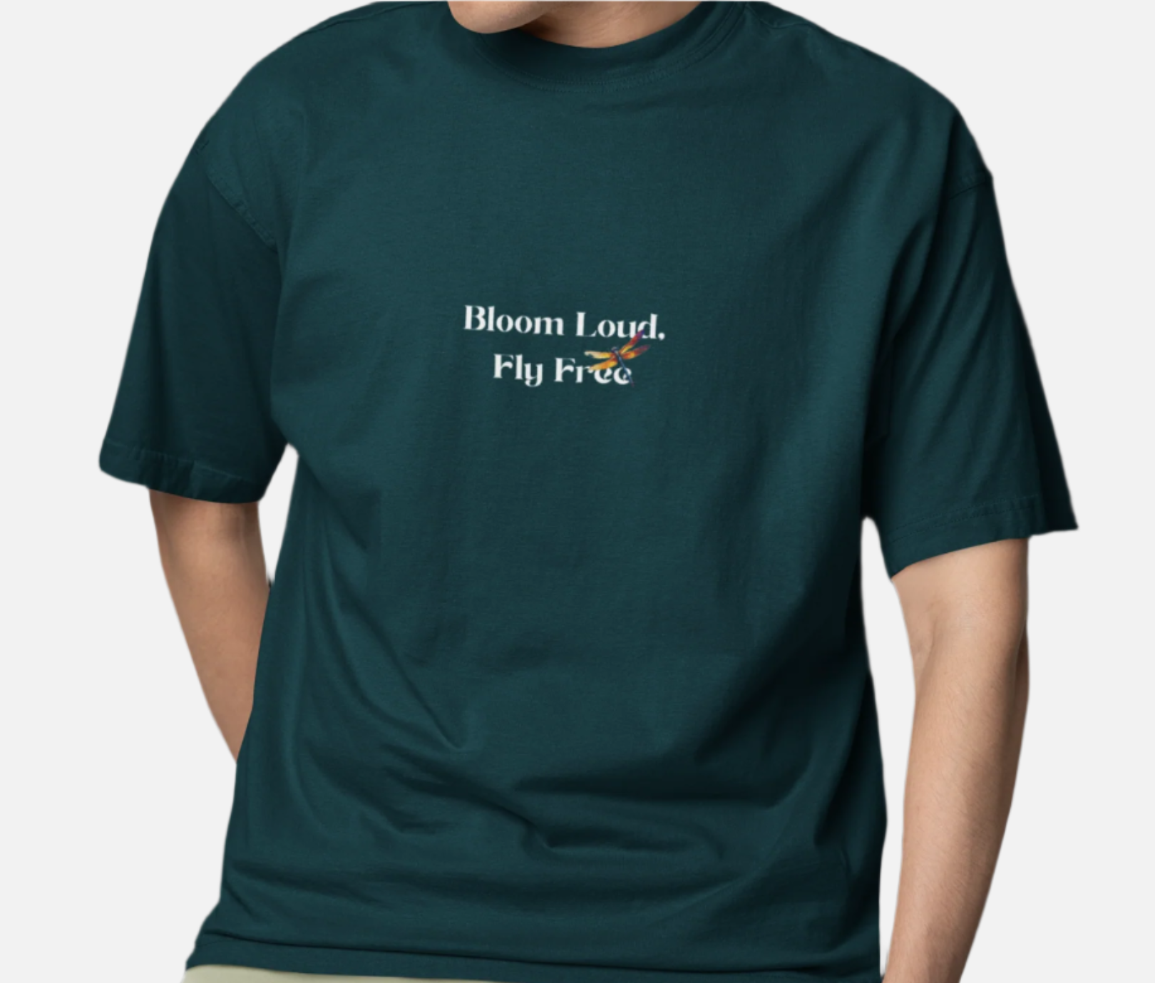 Bloom Petrol Blue Oversized T-shirt