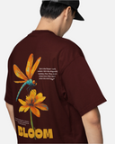 Bloom Maroon Oversized T-shirt