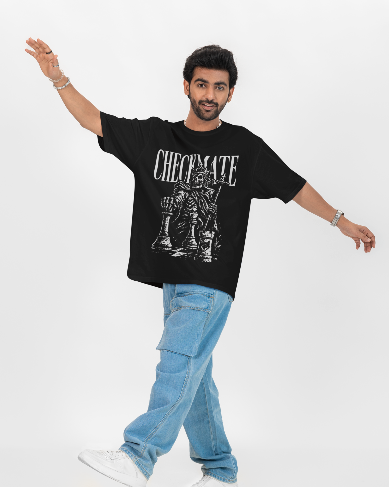 Checkmate Black Oversized T-shirt