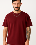 Everyday Oversized Tee- Maroon