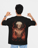 Cursed Flame Black Oversized T-shirt