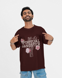 Spiritual Gangster Maroon Oversized T-shirt