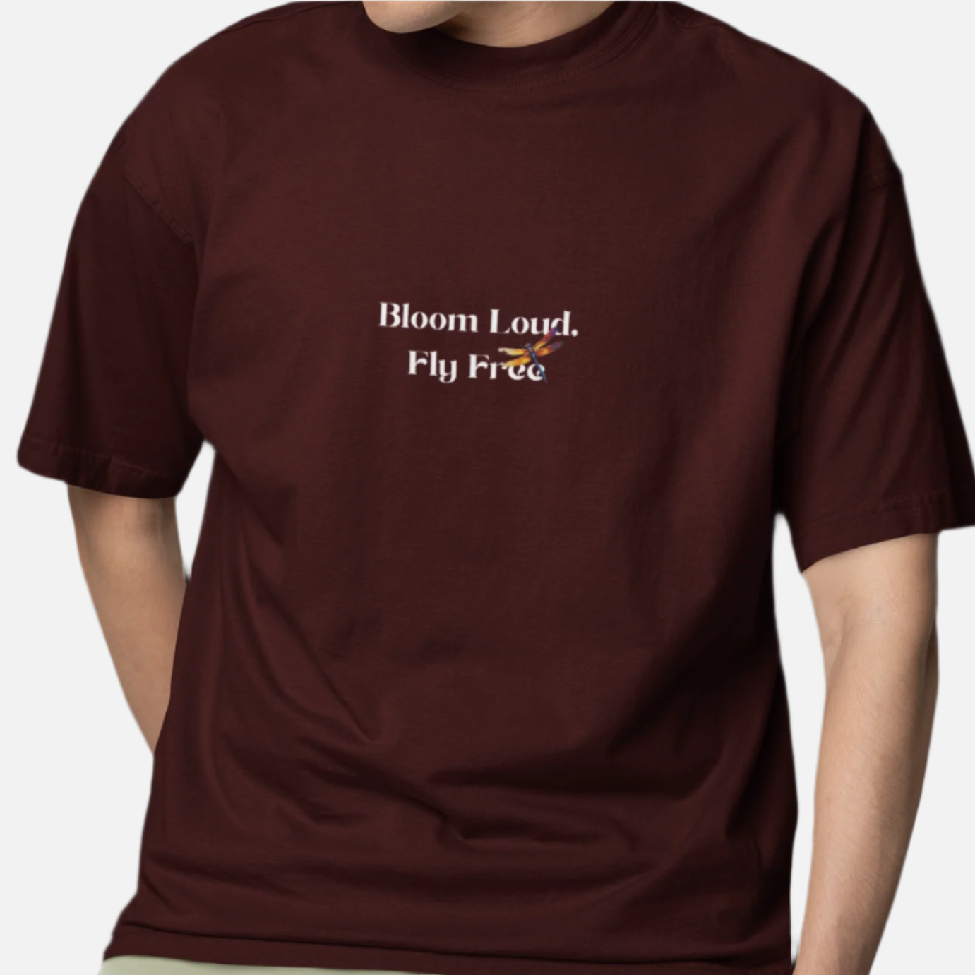 Bloom Maroon Oversized T-shirt