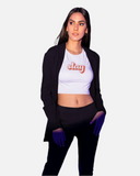 Slay White Crop Top