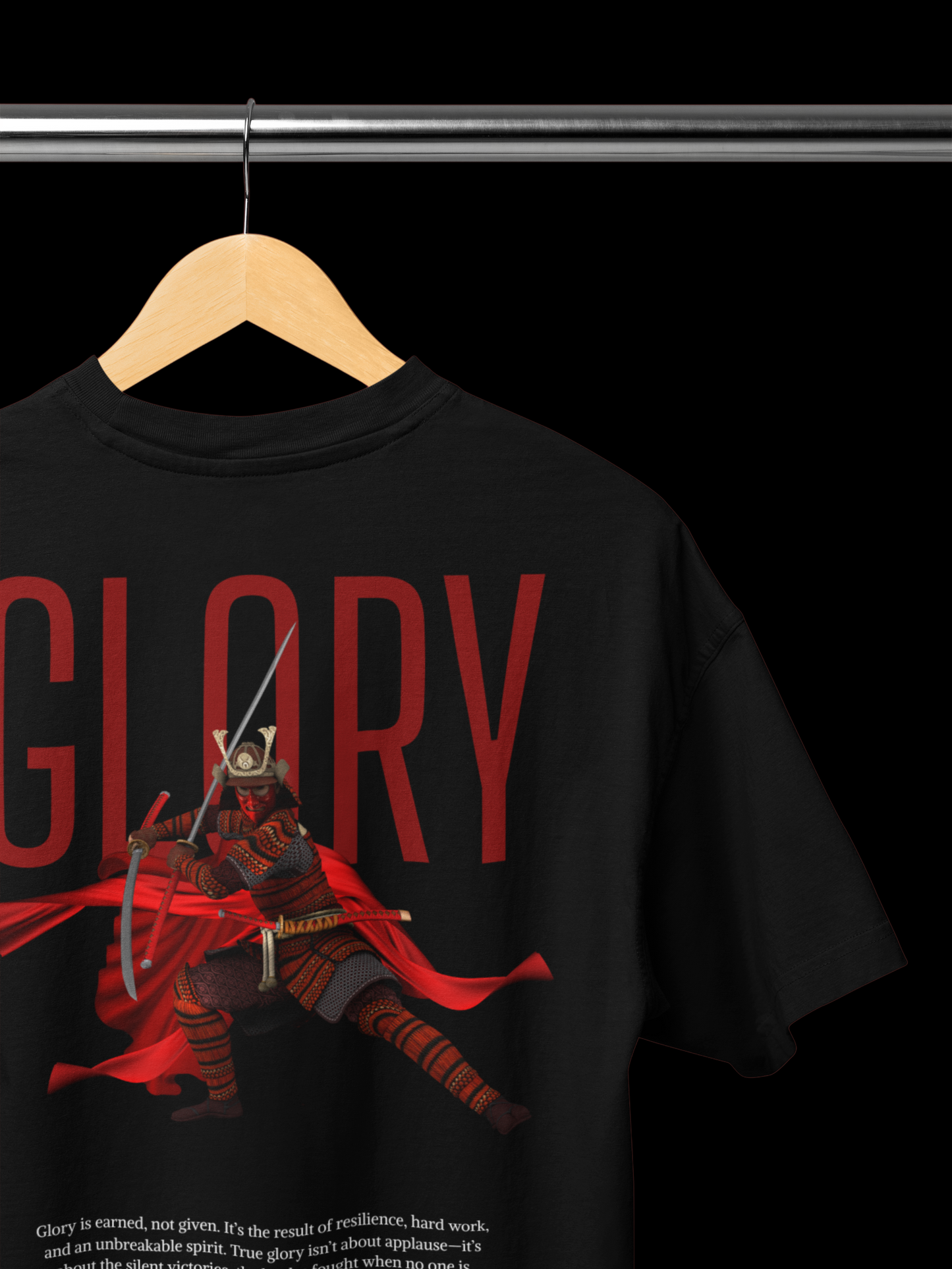 Glory Black Unisex Oversized T-shirt