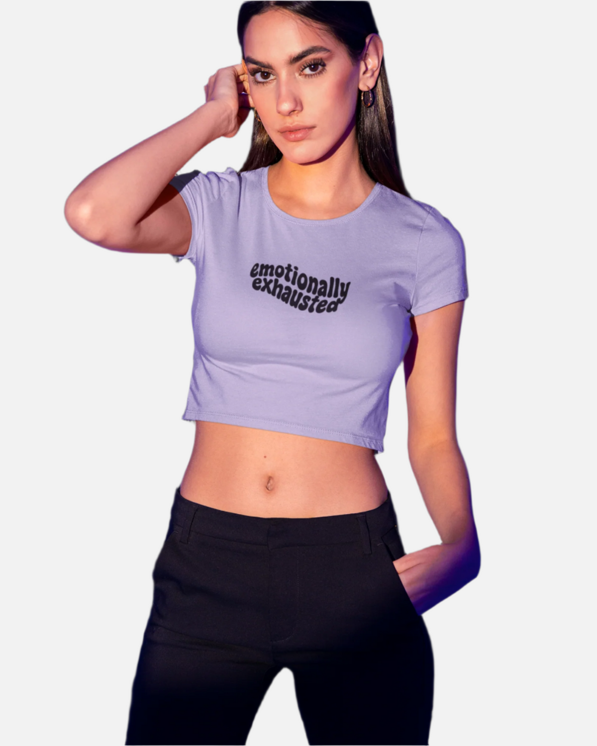 Emotionally Exhausted Crop Top