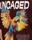 Uncaged Spirit Maroon Oversized T-shirt