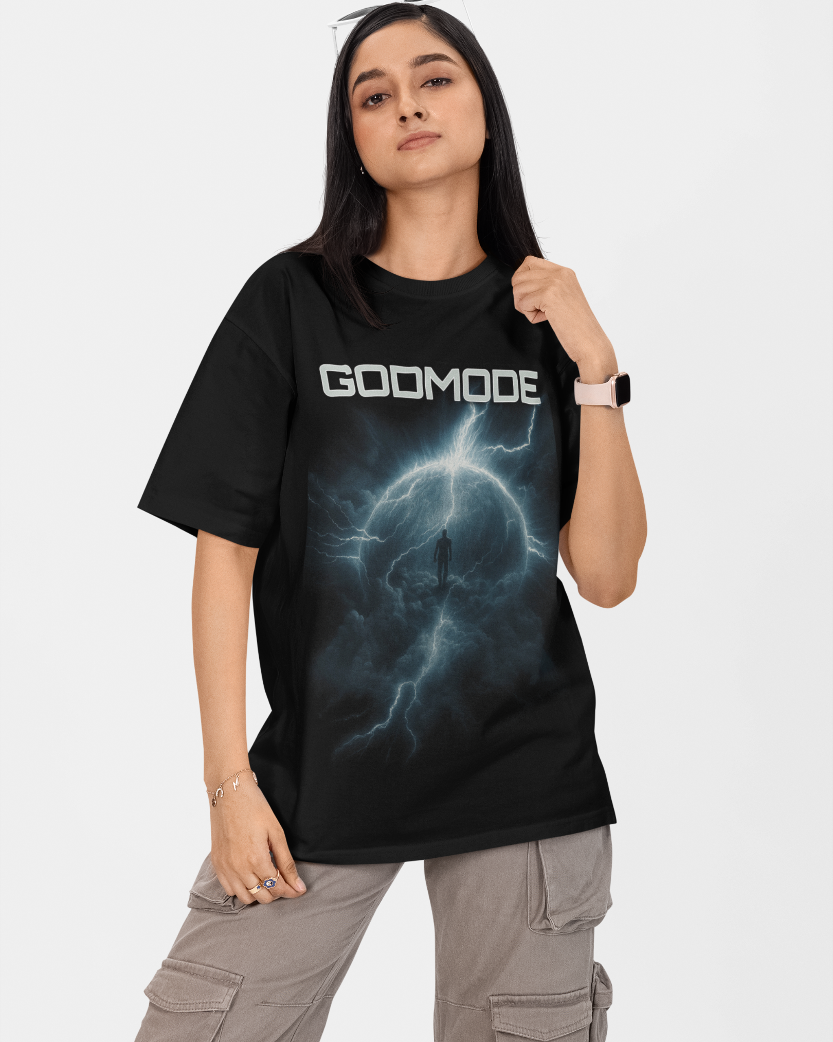 Godmode Black Oversized T-shirt