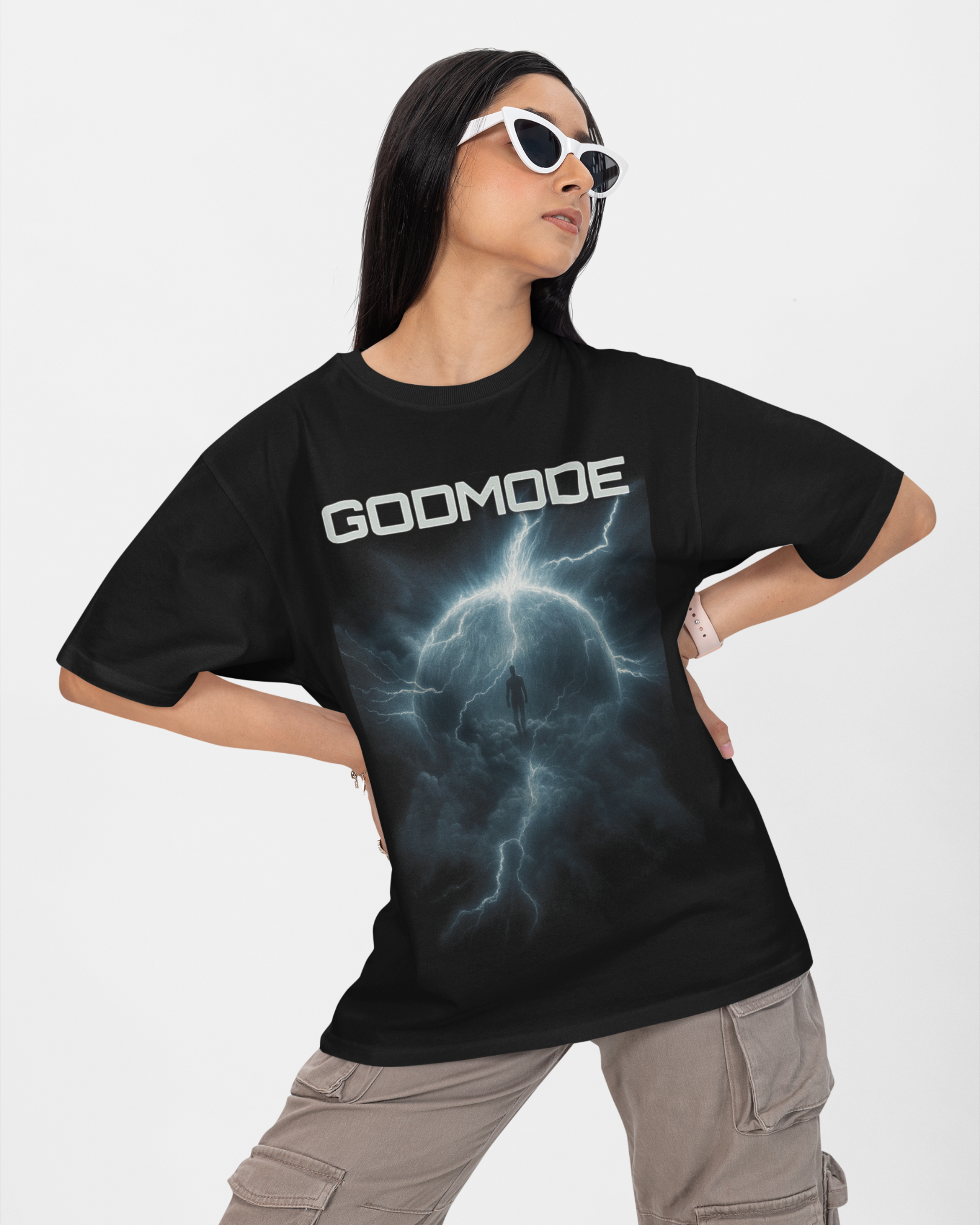 Godmode Black Oversized T-shirt