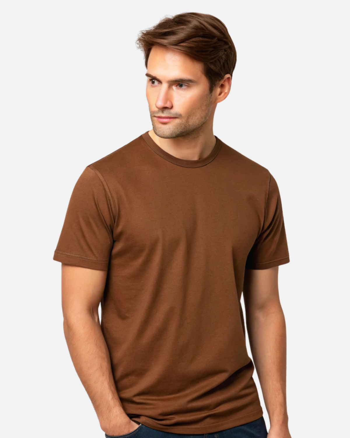Coffee Brown Regular Fit T-shirt