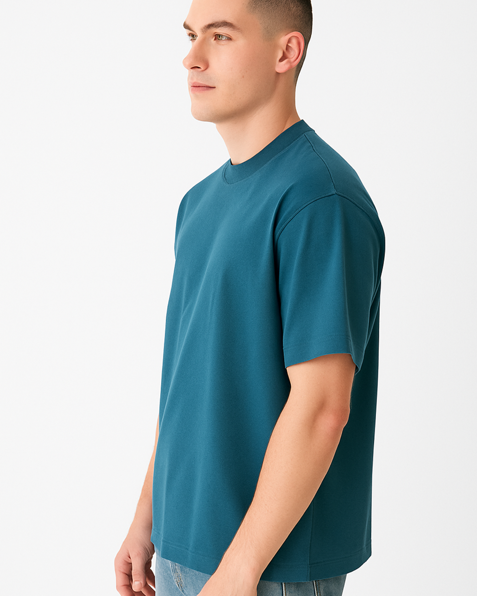 Everyday Oversized Tee- Petrol Blue