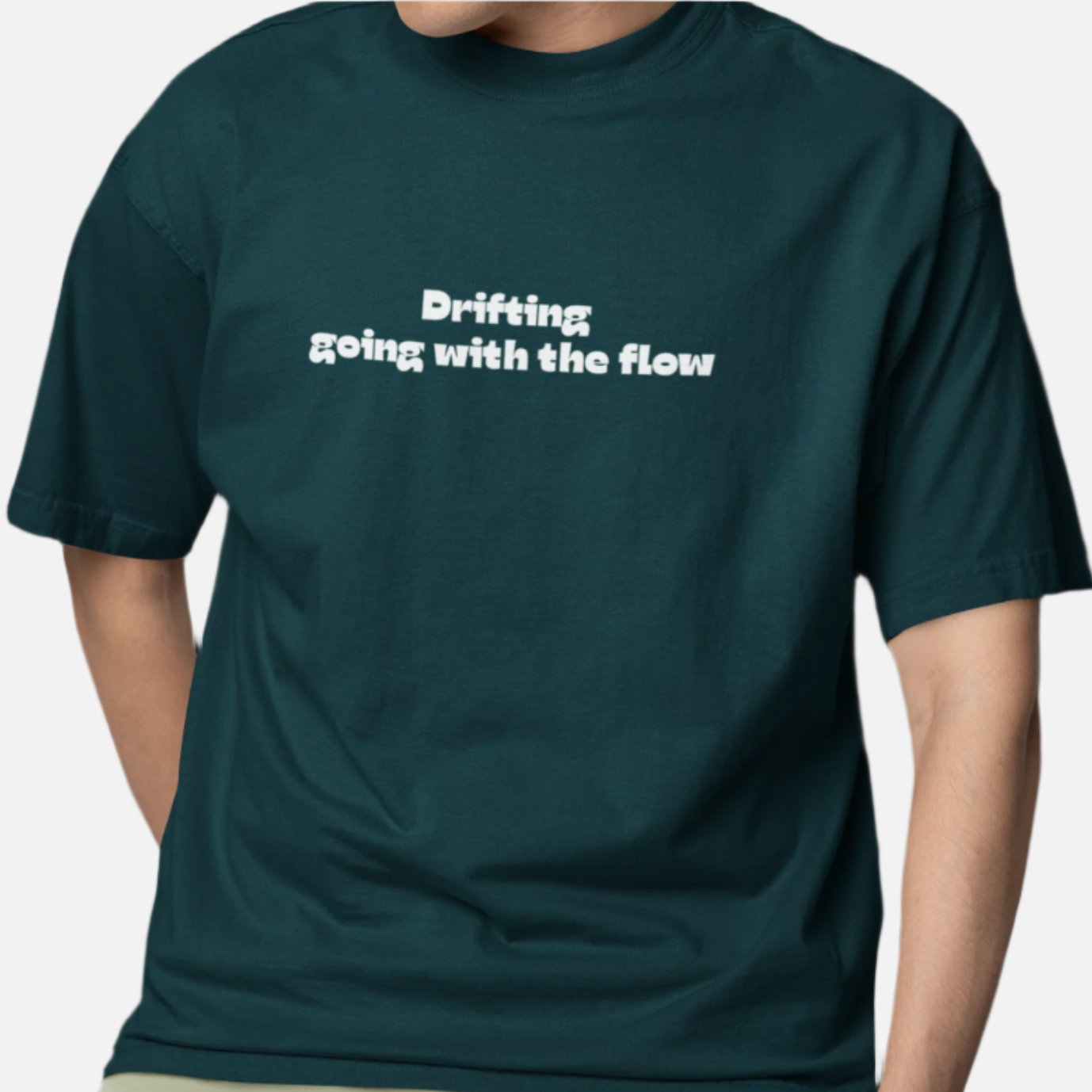 Flourish Petrol Blue Oversized T-shirt
