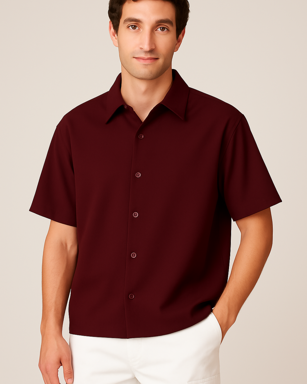 Maroon Oversized Shirt