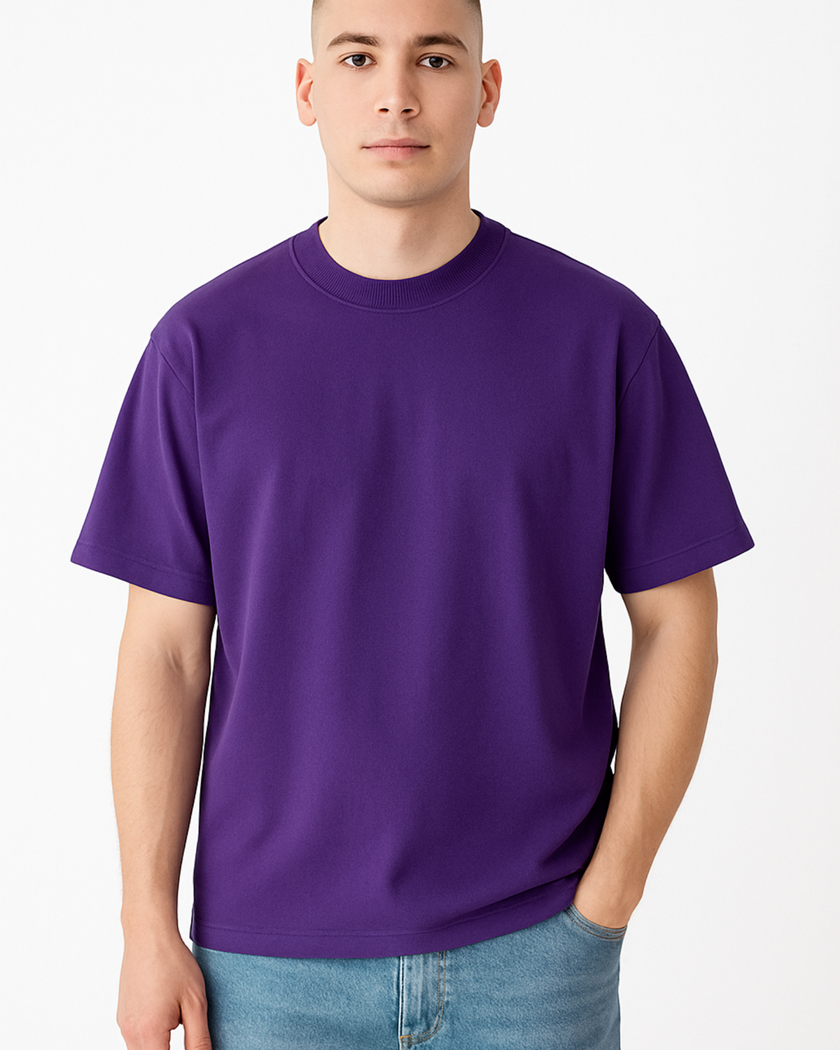 Everyday Oversized Tee- Purple